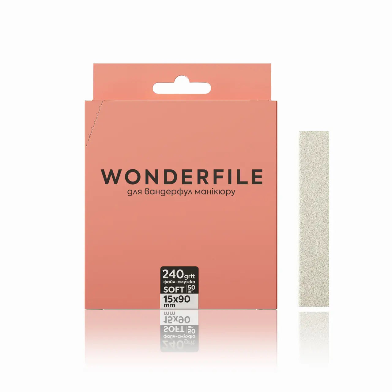 Wonderfile Interchangeable File 240 g Soft 15x90 mm on foam backing (for 130x15 mm files) 50 g
