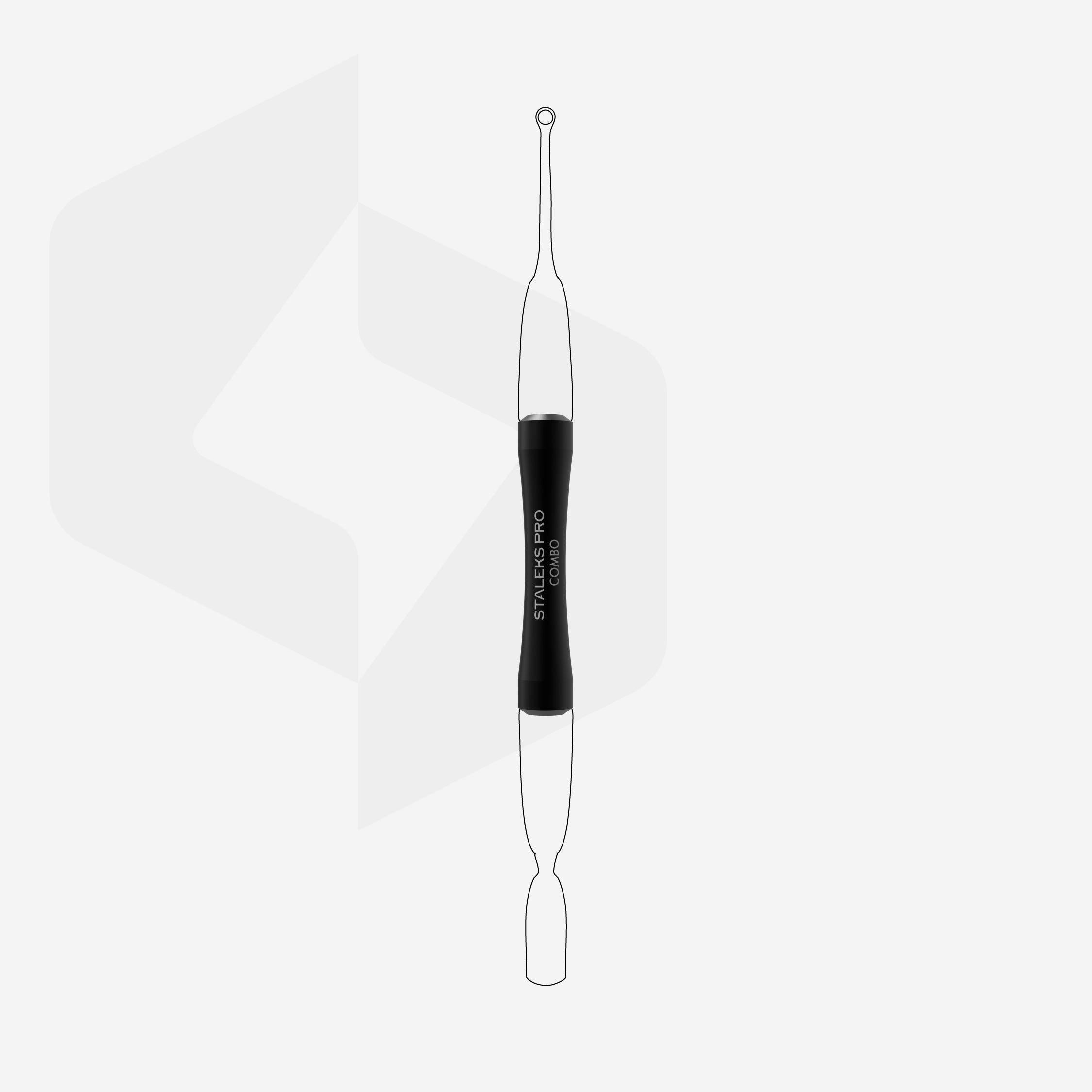 Poignée de poussoir STALEKS Combo UNIQ pour têtes interchangeables, noire [HPQ-10B]