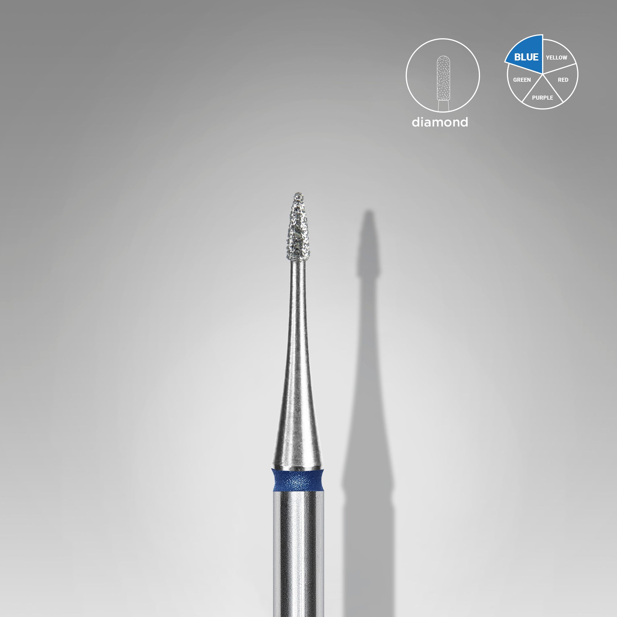 STALEKS Fraise à flamme bleue, MINI, diamètre 1 mm / partie active 3 [FA12B010/3]