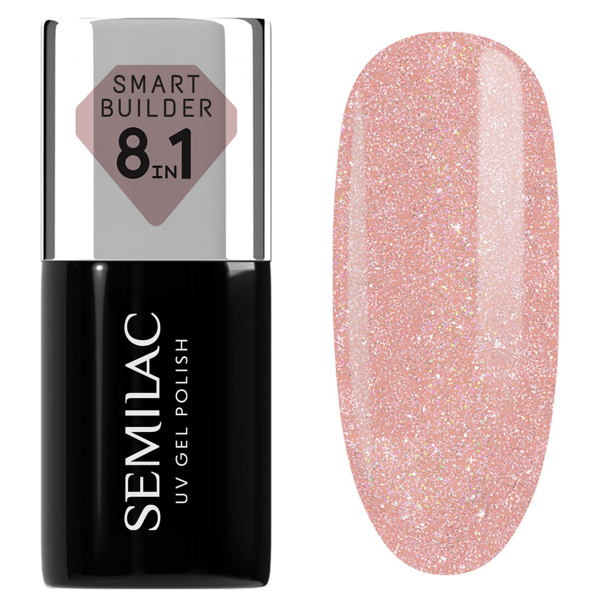 804 Semilac Smart Builder 8-en-1 Glitter Soft Beige 7 ml