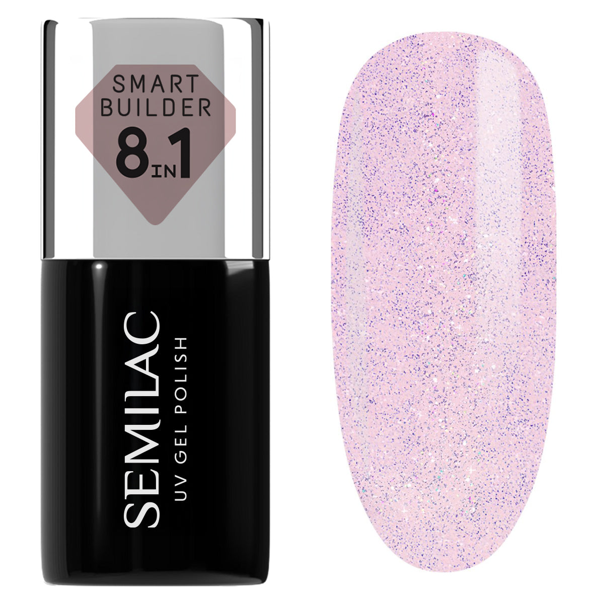 806 Semilac Smart Builder 8-en-1 Glitter Rose délicat 7 ml