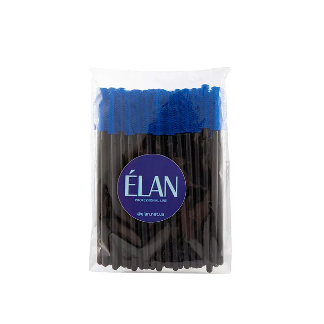 ELAN Brosses à cils et à sourcils, 50 pièces (bleues/noires)