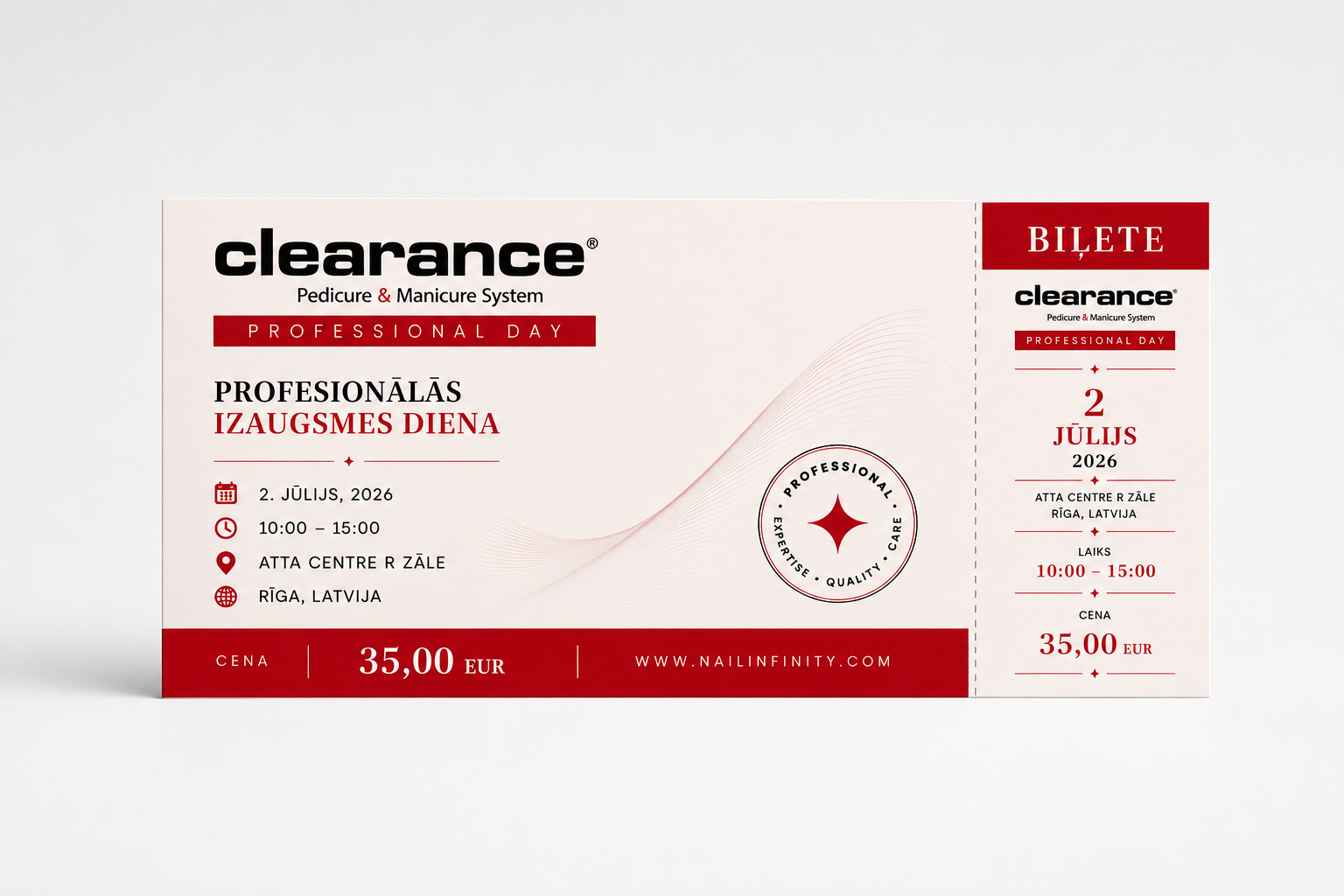 CLEARANCE PROFESSIONAL DAY pasākuma biļete