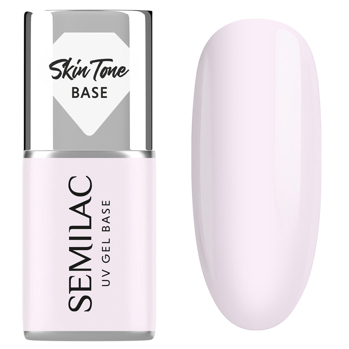 Semilac Base couvrante teint 2 en 1, rose laiteux, 7 ml
