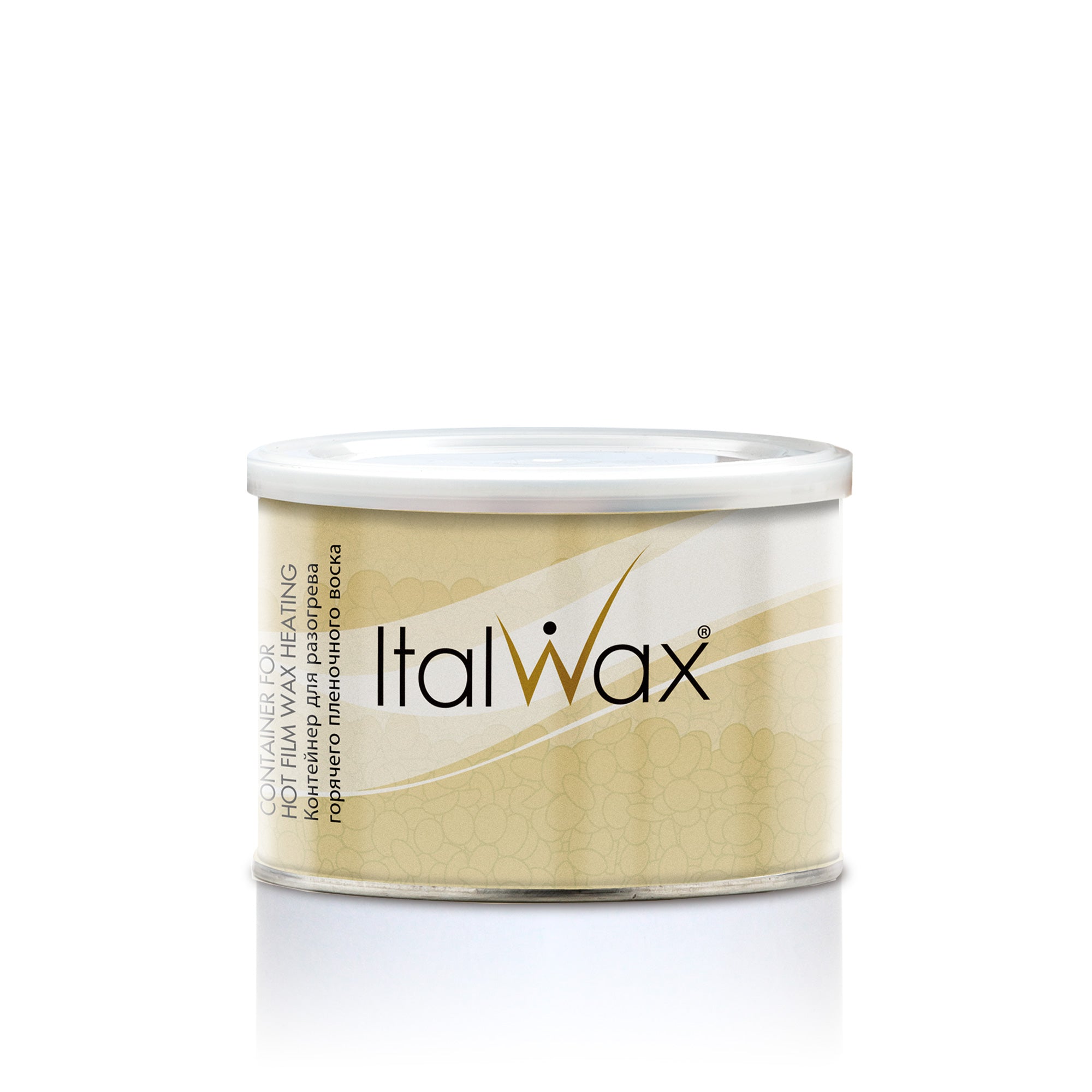 ItalWax : pot métallique vide pour faire fondre la cire, 400 ml, avec couvercle en plastique