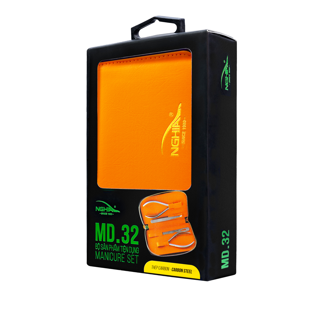 Kit de manucure NGHIA IS.01, orange/argent