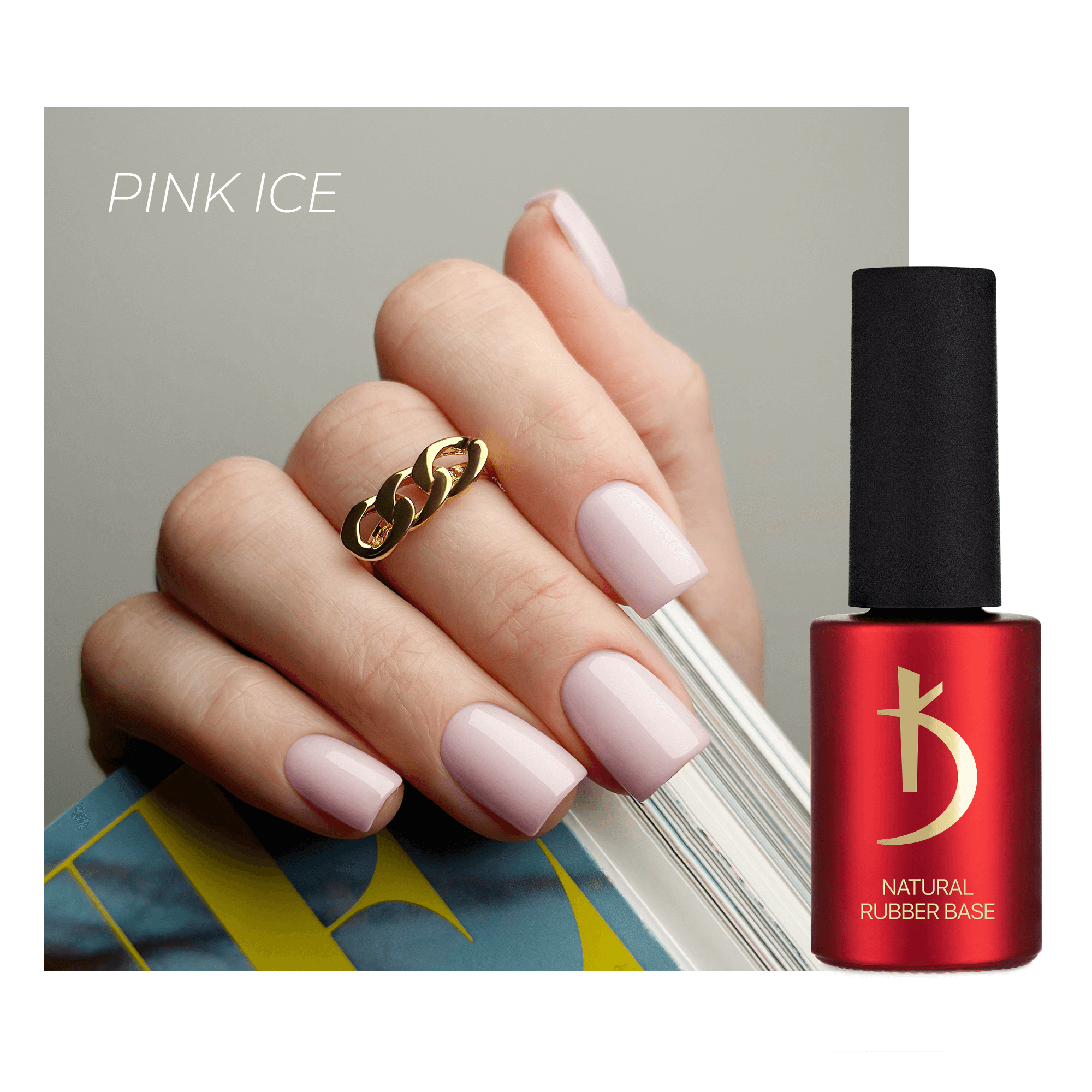 BASE AU CAOUTCHOUC NATUREL KODI (PINK ICE), 15 ML