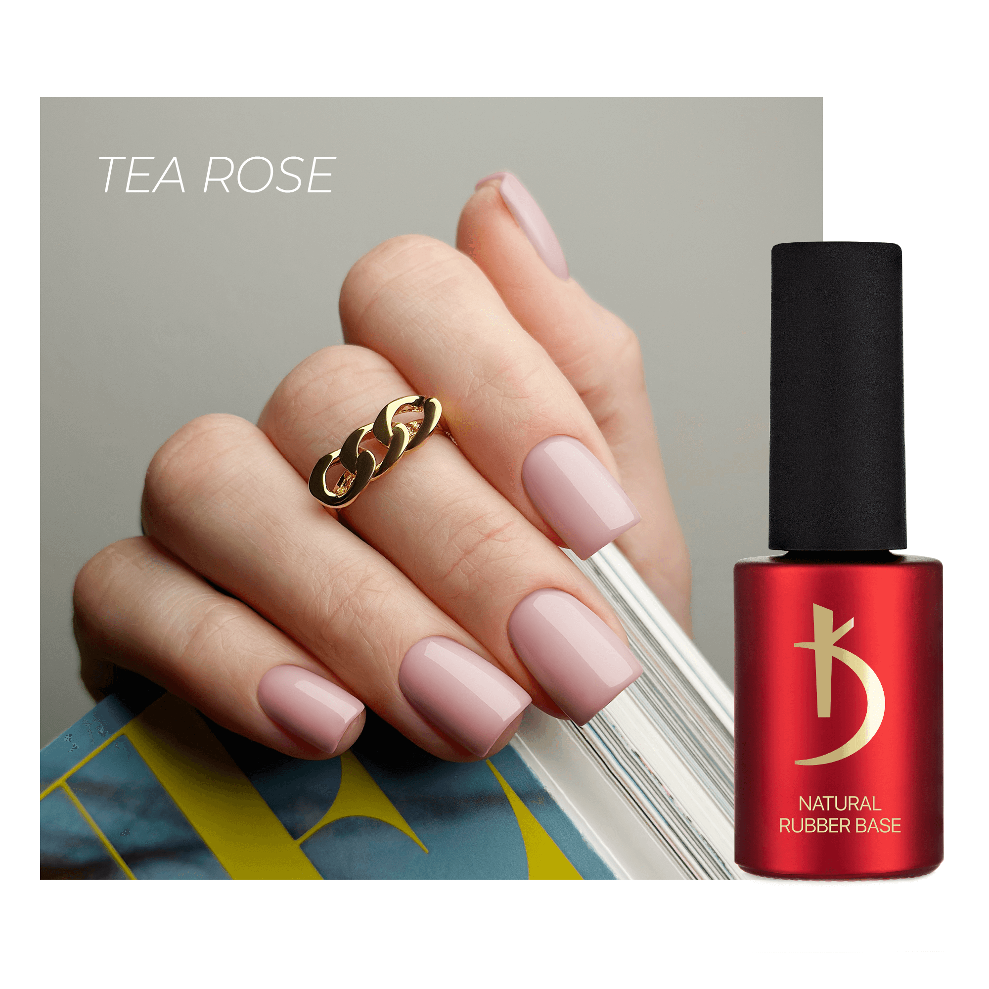 BASE AU CAOUTCHOUC NATUREL KODI (TEA ROSE), 15 ML