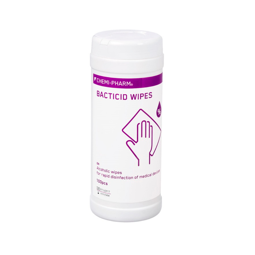 BACTICID WIPES N100 : lingettes pour la désinfection rapide des équipements et des surfaces, 100 pièces.