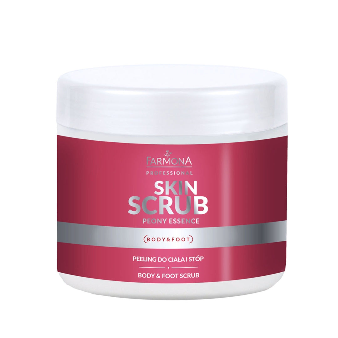 Farmona SKIN SCRUB PEONY ESSENCE Gommage pour le corps et les pieds à l'extrait de vanille 500 g