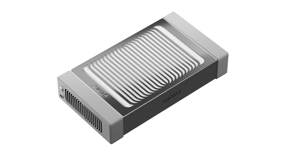 SheMax Style PRO Gris - Aspirateur de poussière professionnel pour manucure