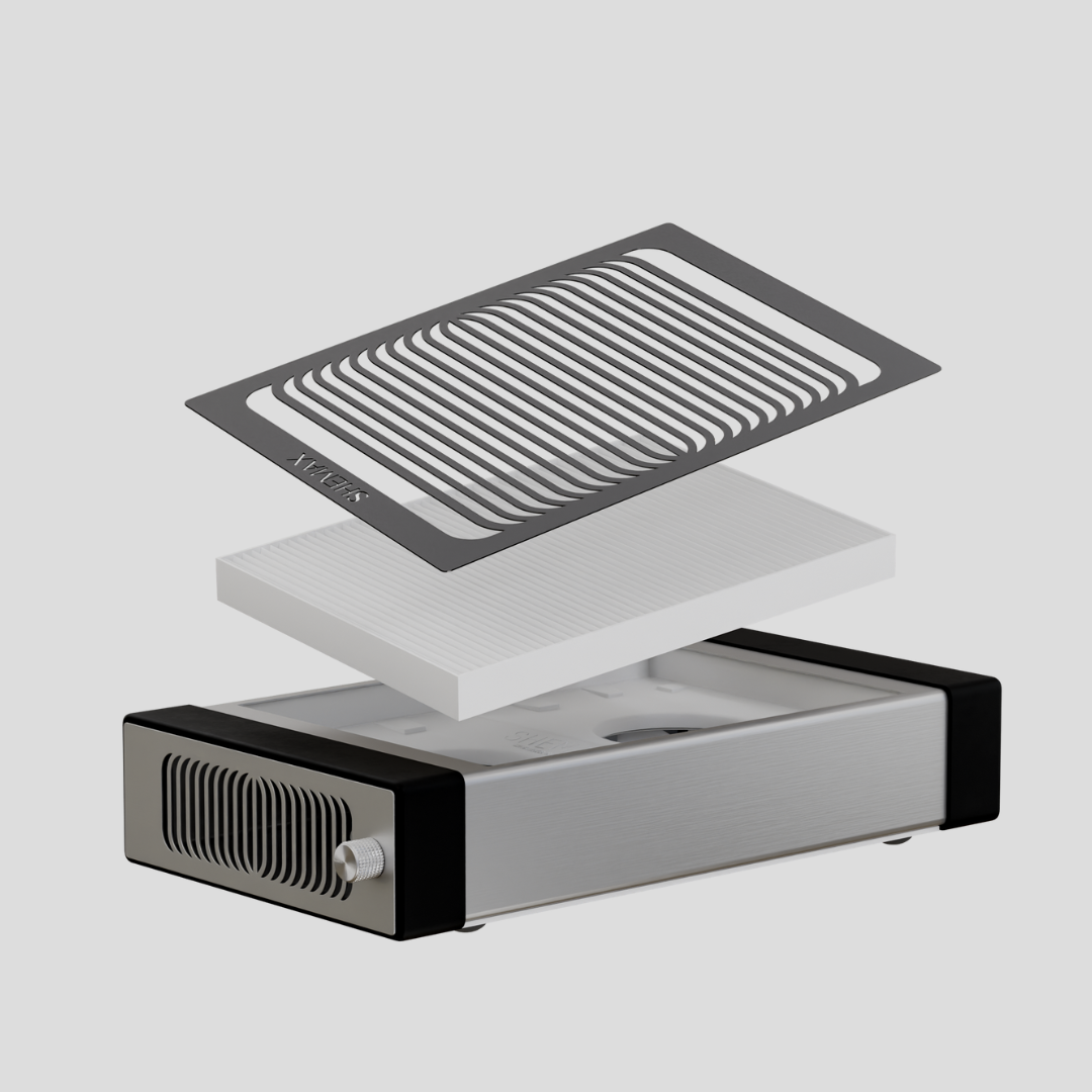 SheMax Style PRO Noir - Aspirateur de poussière professionnel pour manucure