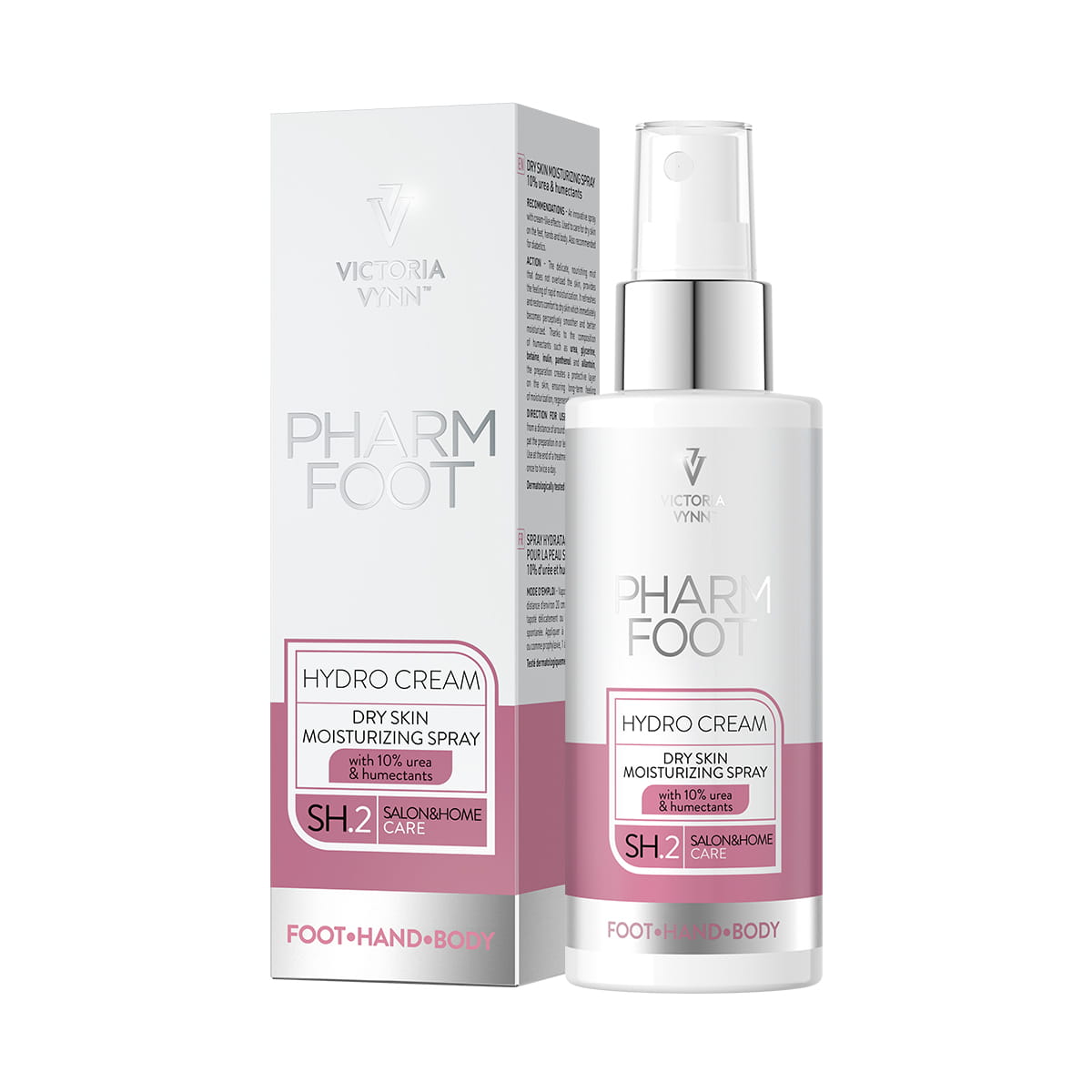 PHARM FOOT Moisturizing Spray for Dry Skin with 10% Urea and Moisturizers, HYDRO CREAM 150ml