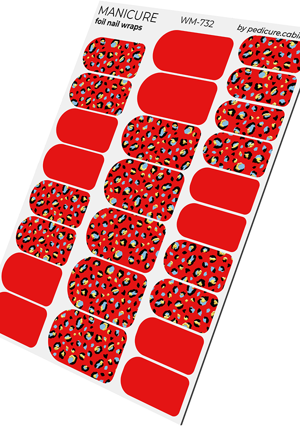 Pedicure cabinet manicure nail wraps with gold foil [WM-732]
