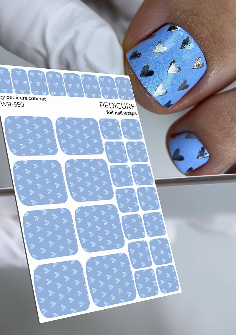 Pedicure cabinet pedicure nail wraps with colored foil [WR-550]