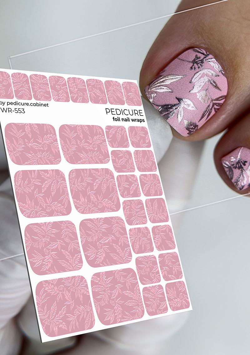 Pedicure cabinet pedicure nail wraps with colored foil [WR-553]