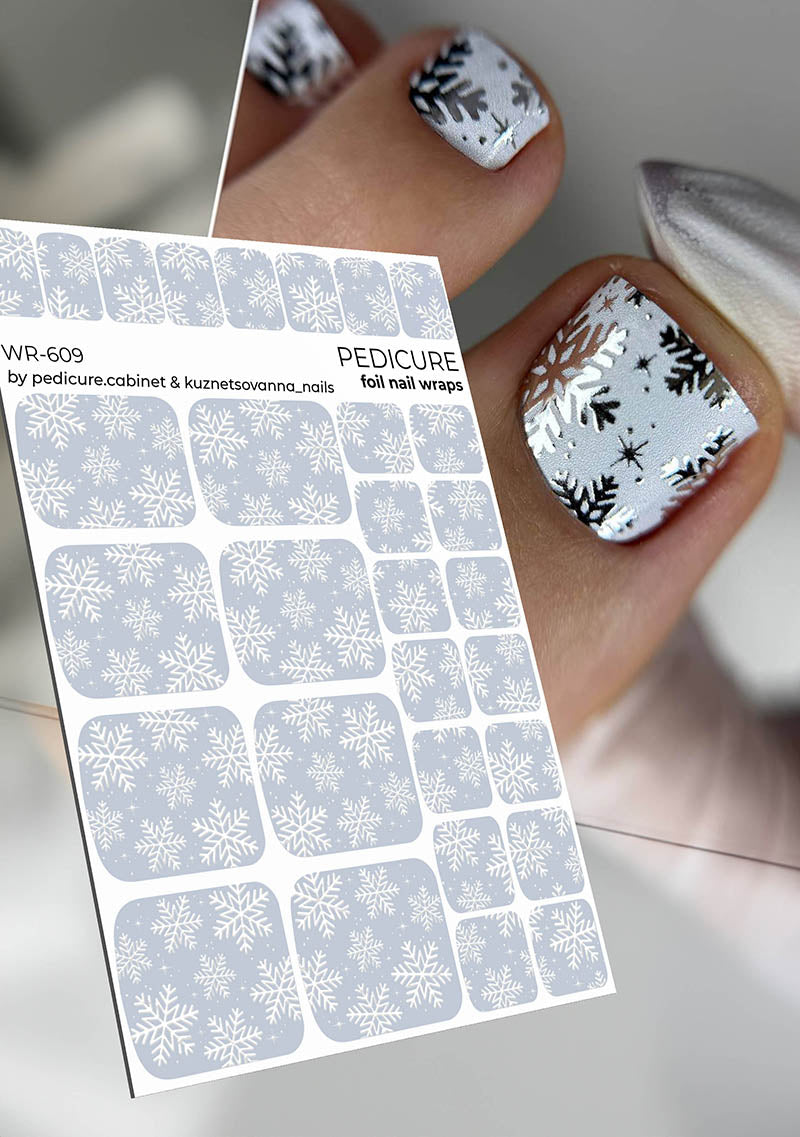 Film de pédicure avec feuille d'argent [WR-609]