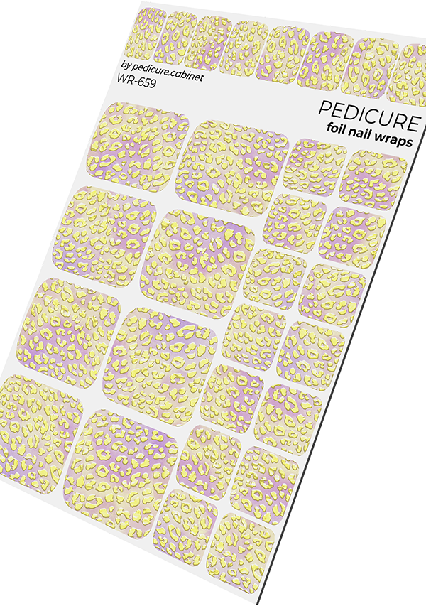 Pedicure cabinet pedicure nail wraps with gold foil [WR-659]