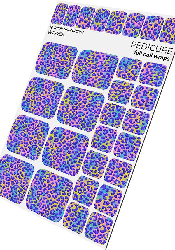 Film de pédicure pour salon de pédicure avec feuille multicolore [WR-765]