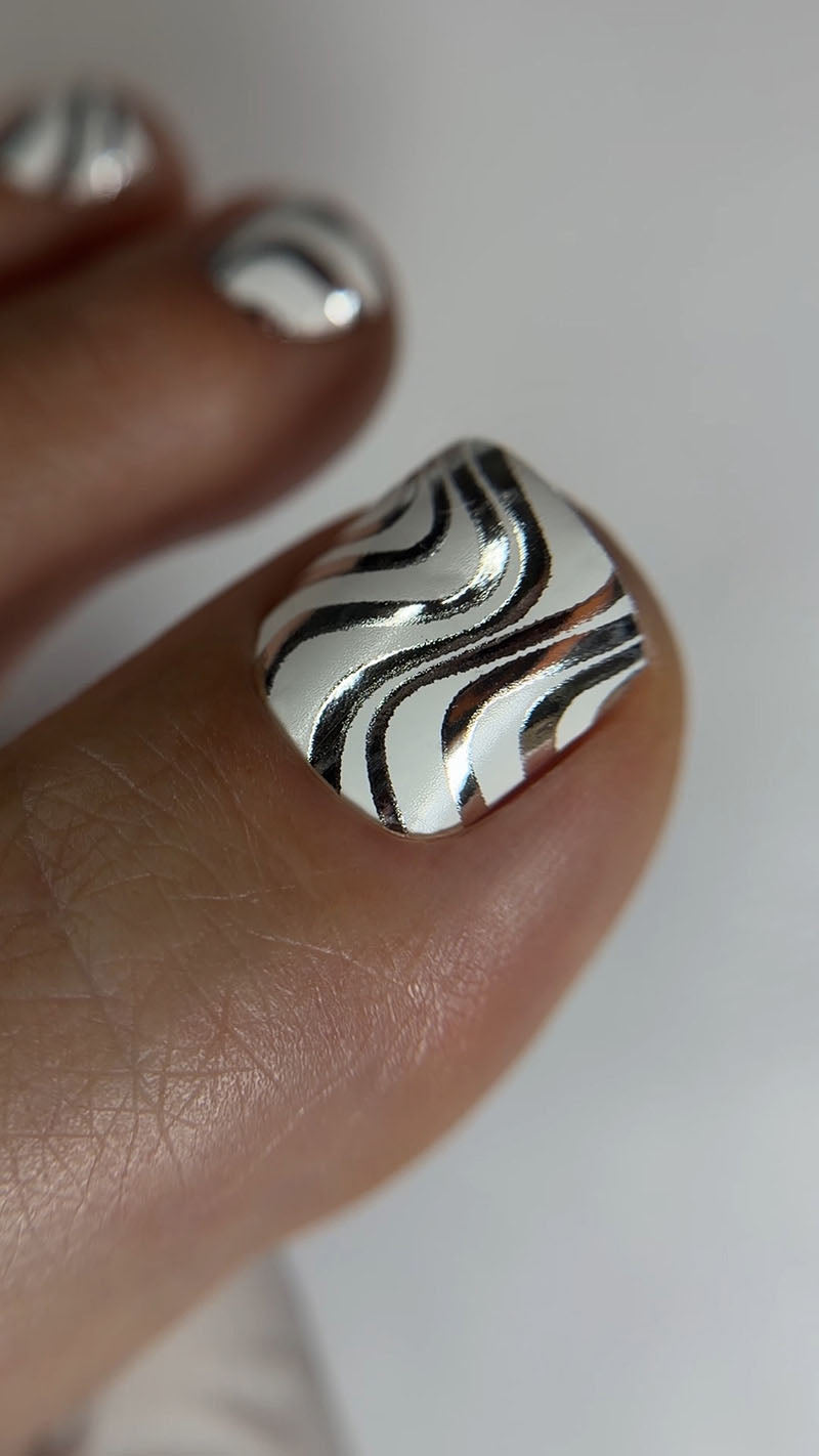 Film de pédicure pour salon de pédicure avec feuille d'argent [WR-900]