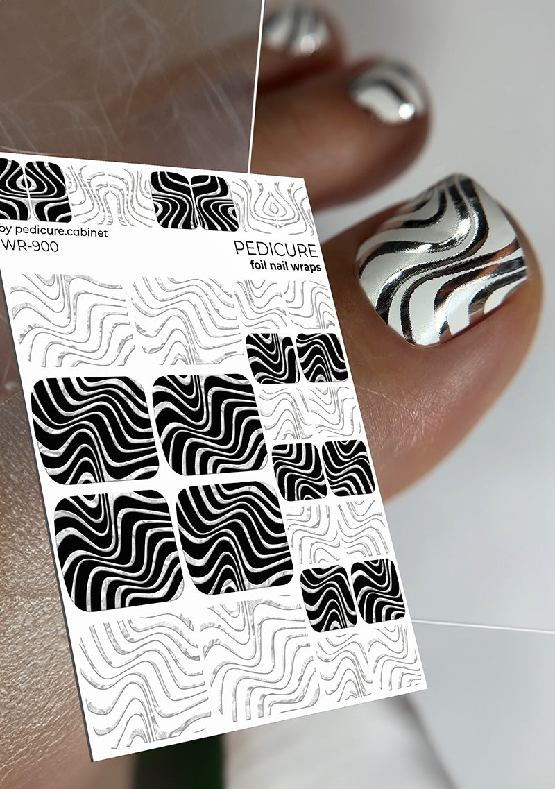 Film de pédicure ARS Nails avec feuille d'argent [WR-900]