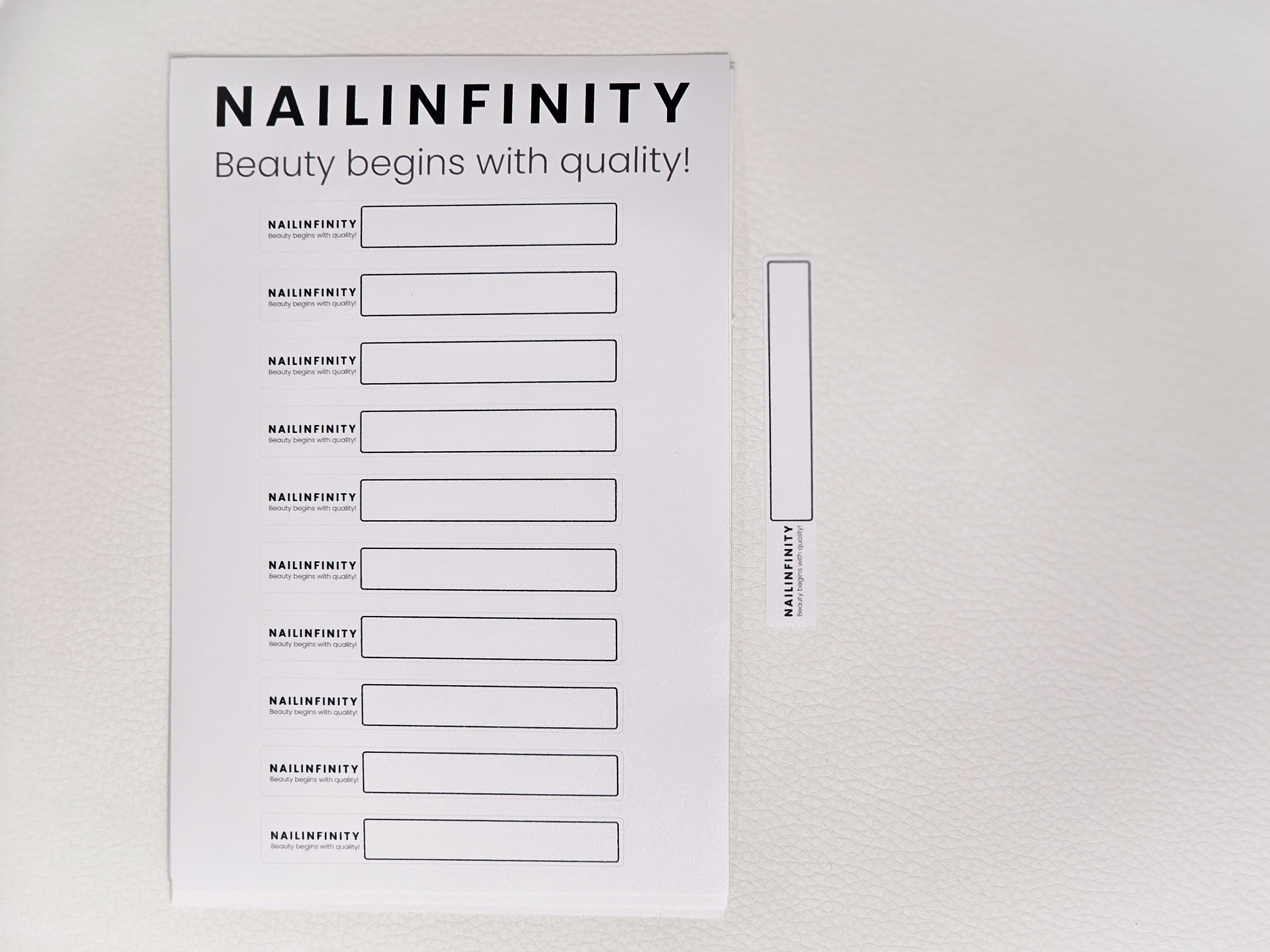Autocollants pour capsules Nailinfinity : numérotation des teintes et aide à la navigation, 50 g