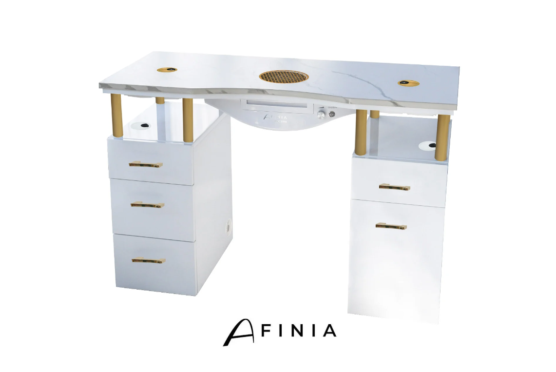Table de manucure Afinia Basic en quartz fritté