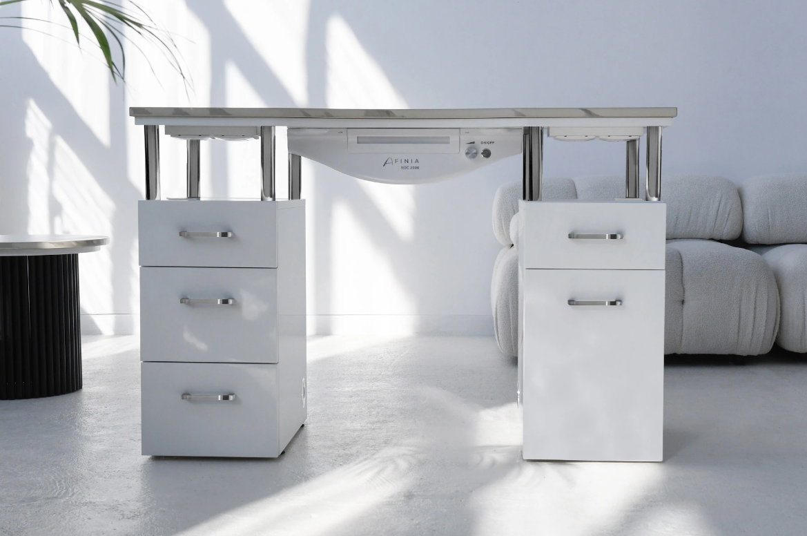 Table de manucure Afinia Basic en quartz fritté