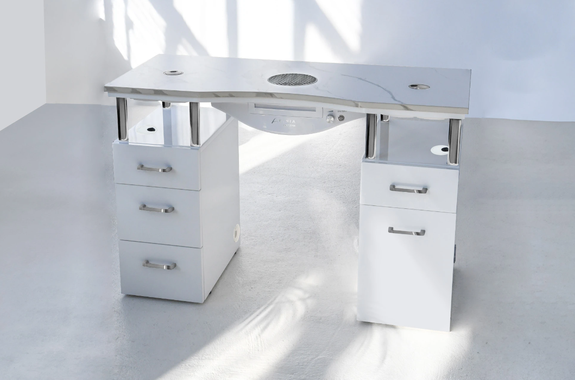 Table de manucure Afinia Basic en quartz fritté