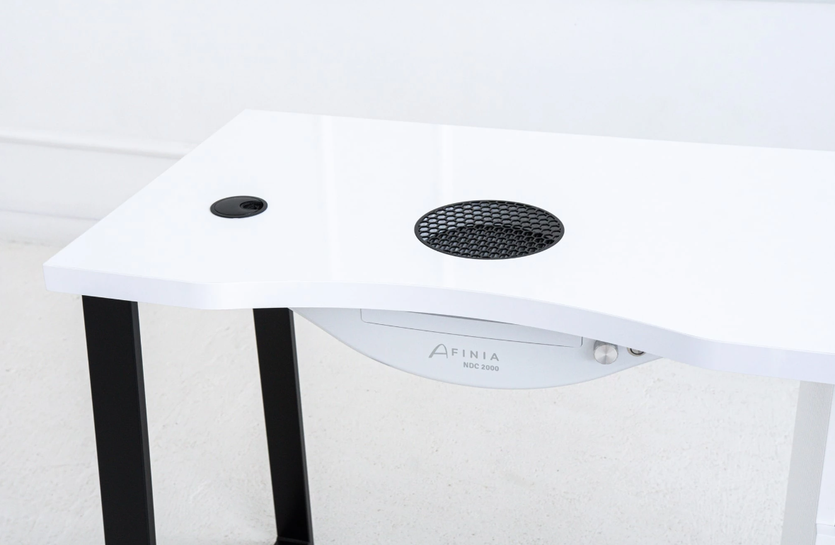 Table de manucure Afinia Prime Black avec aspirateur intégré NDC 2000