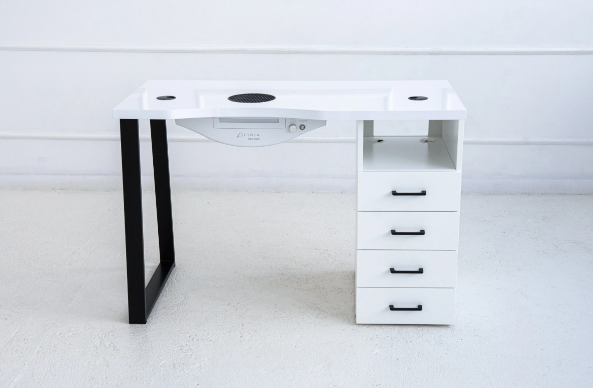 Table de manucure Afinia Prime Black avec aspirateur intégré NDC 2000