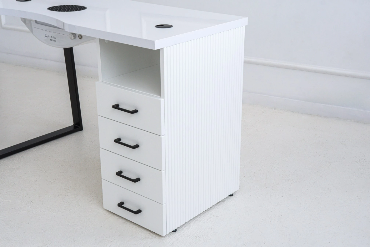 Table de manucure Afinia Prime Black avec aspirateur intégré NDC 2000