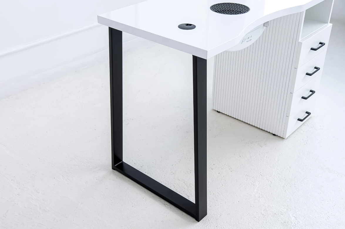 Table de manucure Afinia Prime Black avec aspirateur intégré NDC 2000