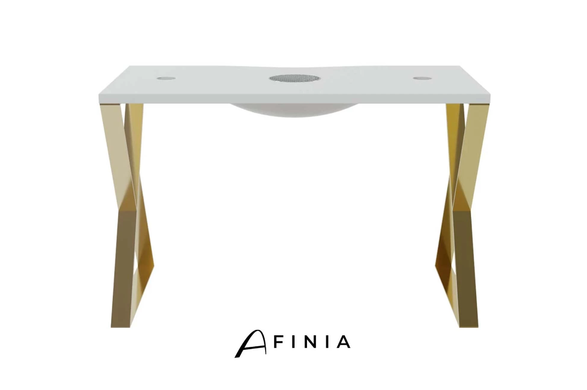 Table de manucure Afinia Art Deco X Gold avec aspirateur intégré NDC 2000
