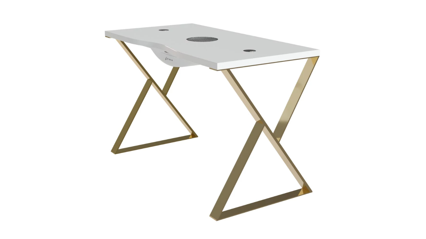 Table de manucure Afinia Art Deco X Gold avec aspirateur intégré NDC 2000