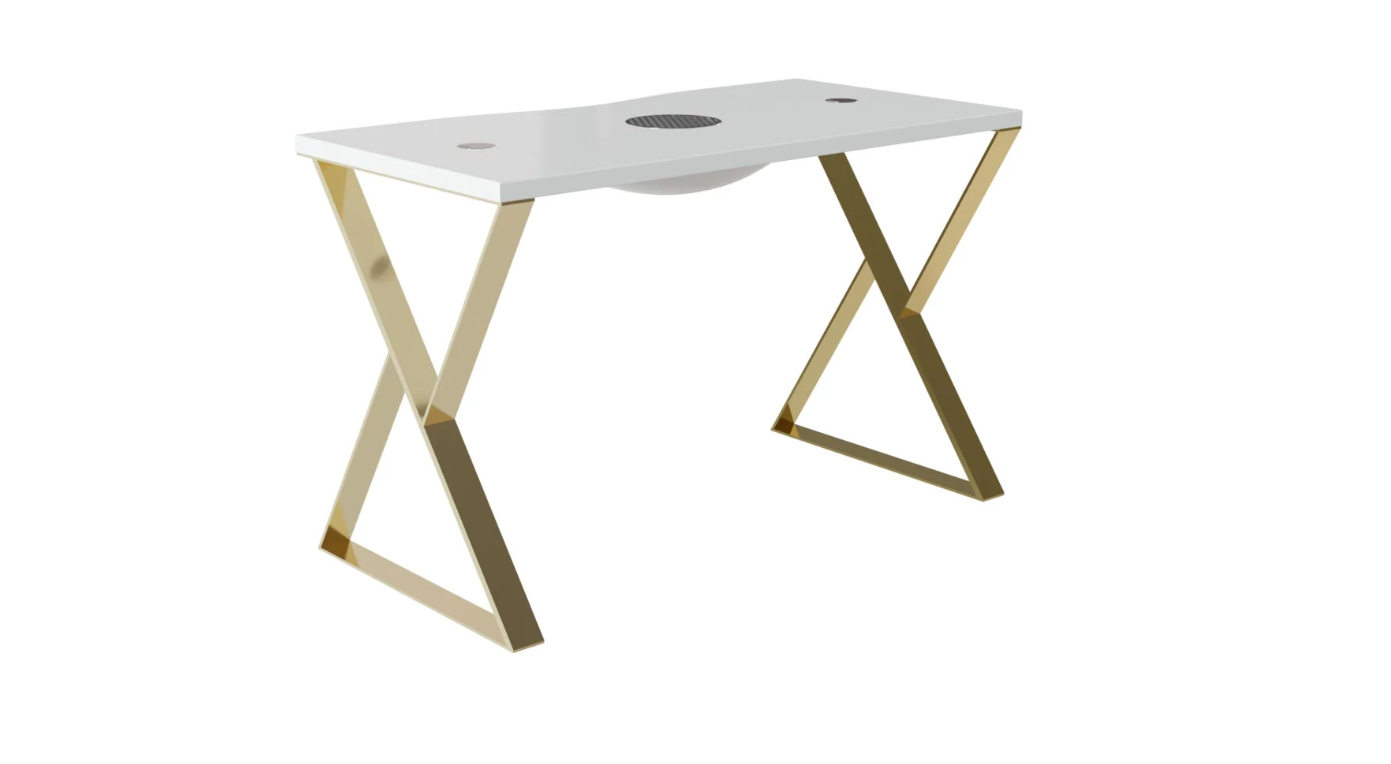 Table de manucure Afinia Art Deco X Gold avec aspirateur intégré NDC 2000