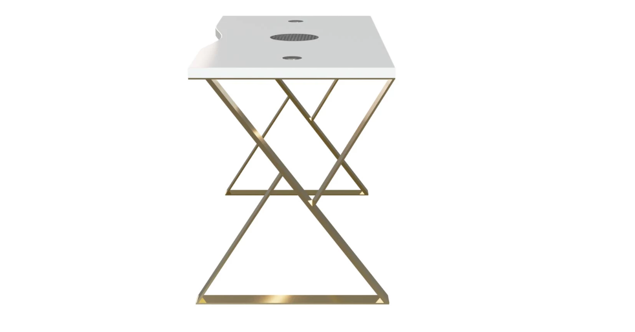Table de manucure Afinia Art Deco X Gold avec aspirateur intégré NDC 2000