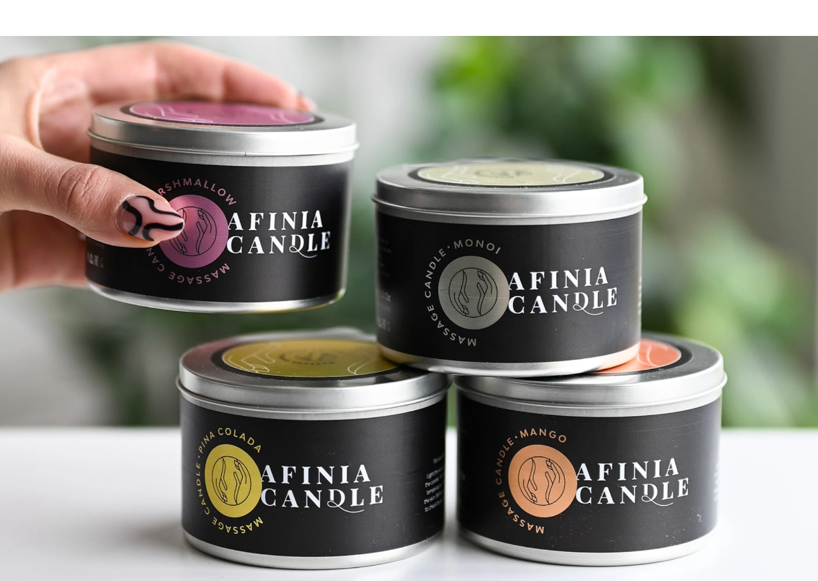 Bougie de massage aromatique Afinia « Grasse Jasmin » 150 g