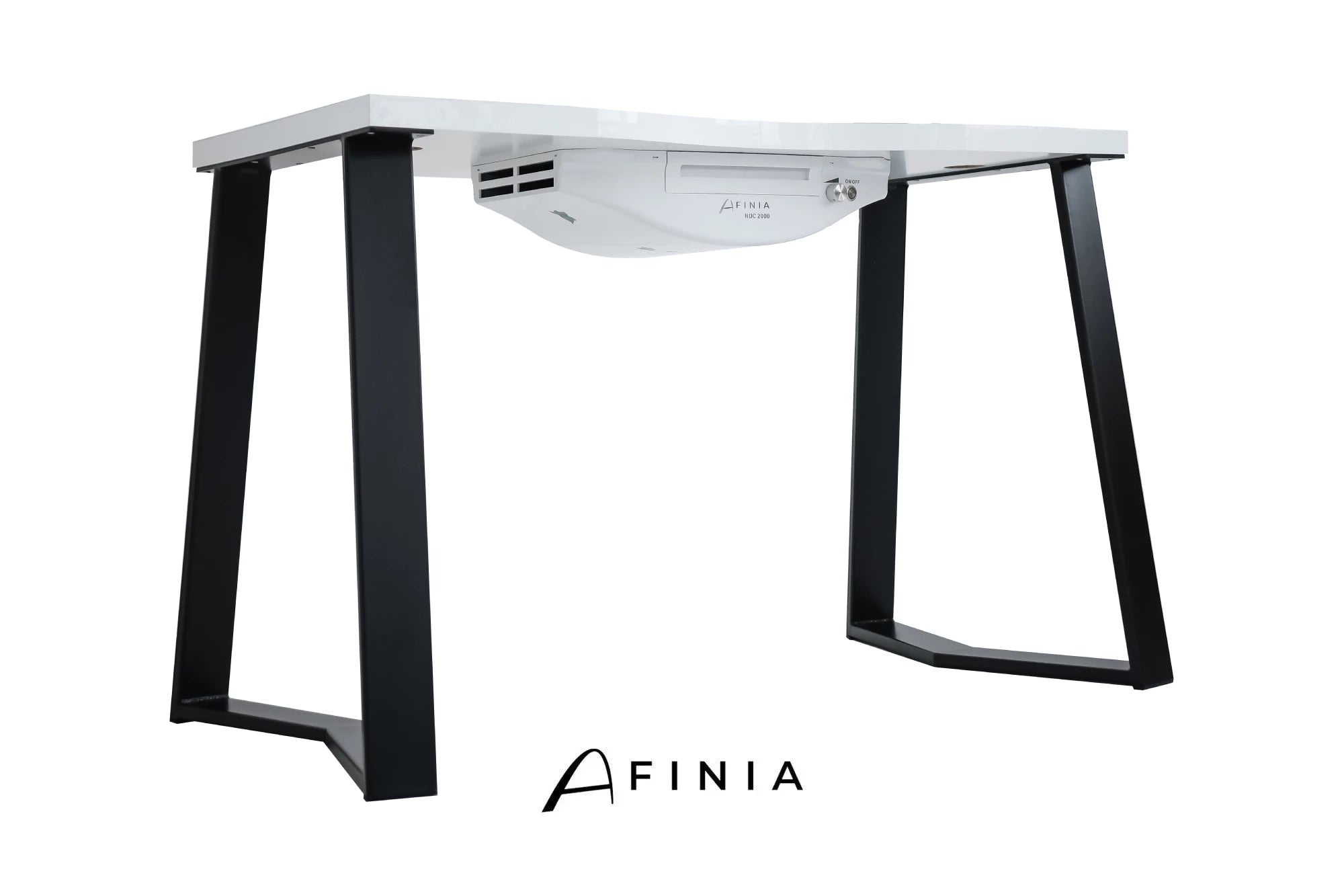 Table de manucure Afinia Art Deco W Black avec aspirateur intégré NDC 2000