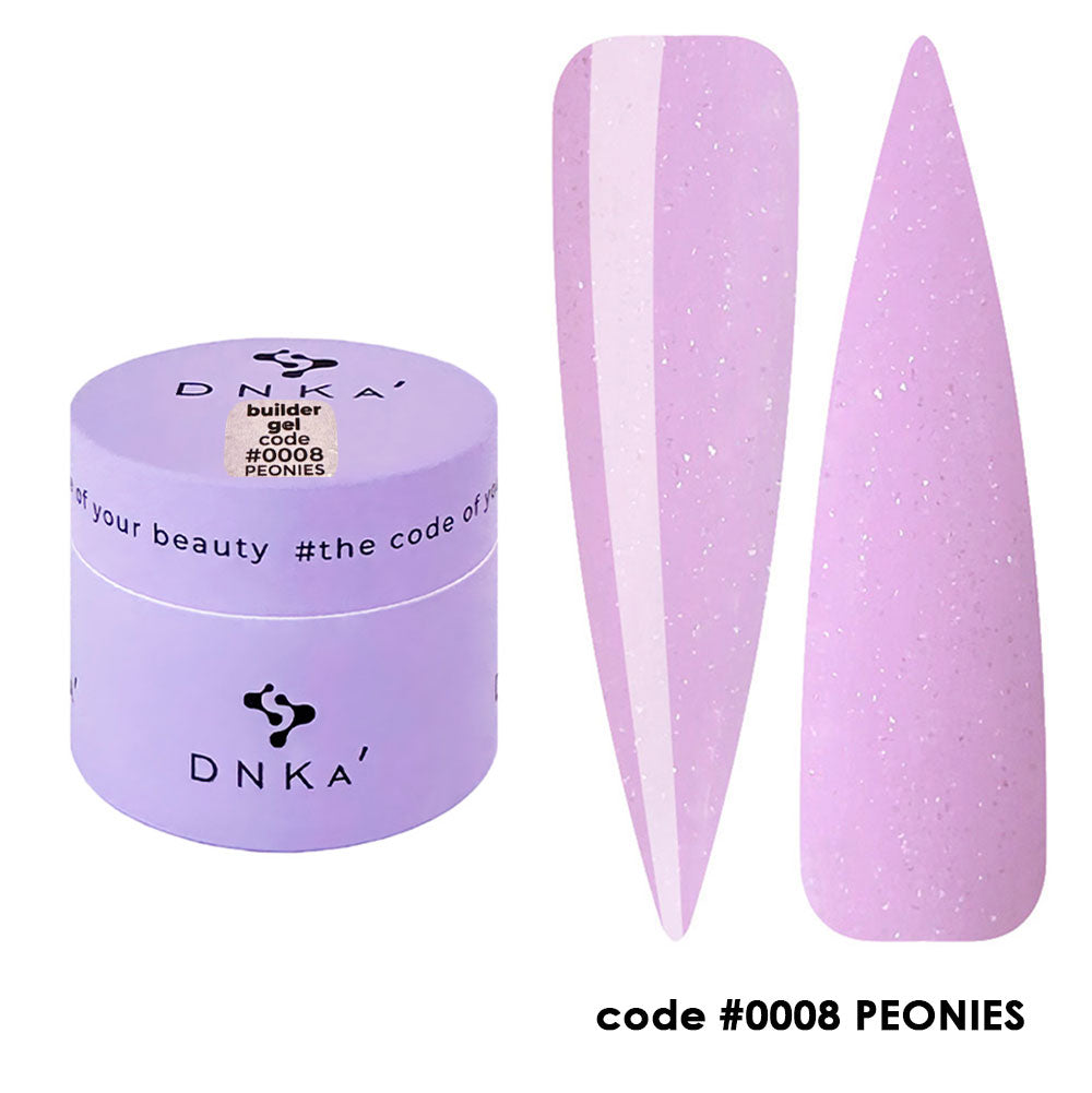 0008 Gel de construction DNKa' Collection Peonies Shimmer - 15 ml