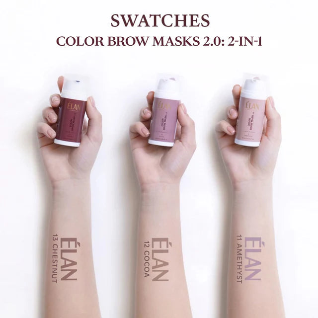 ELAN Masque teinté pour sourcils, Color Brow Mask 2 en 1 Améthyste, 10 ml