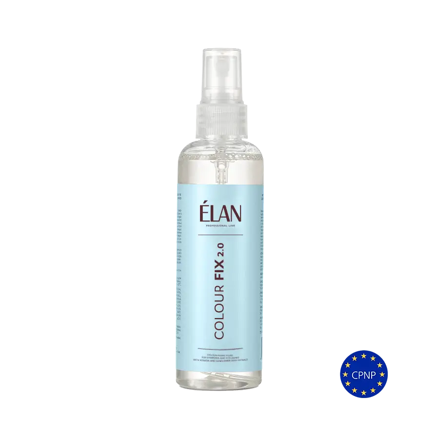 ELAN Fluide fixateur pour la teinture des cils et des sourcils à la kératine et à l'huile de graines de tournesol Colour Fixing Fluid 2.0, gamme professionnelle, 100 ml