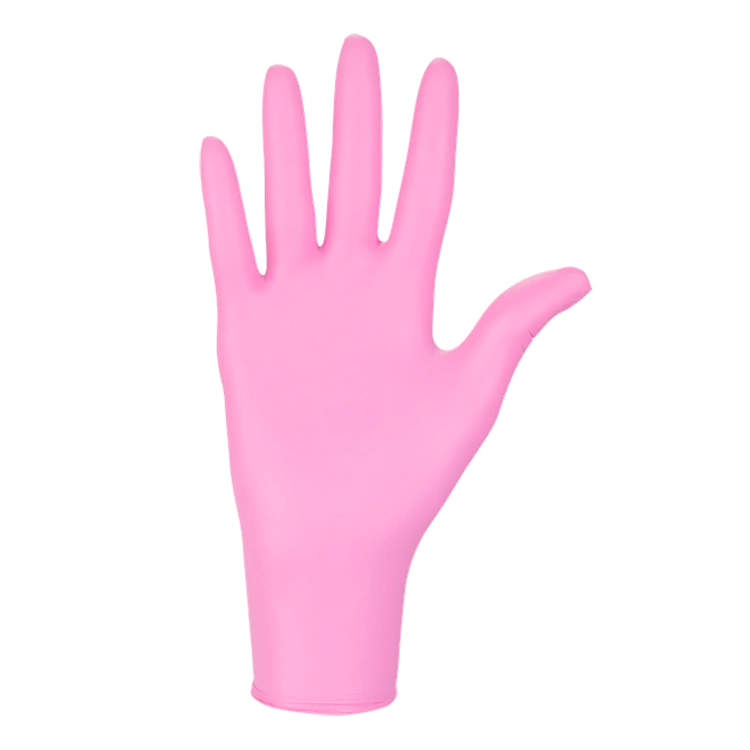 Nitrylex PF Disposable nitrile gloves, powder-free L Pink, 100 pcs. (Poland)