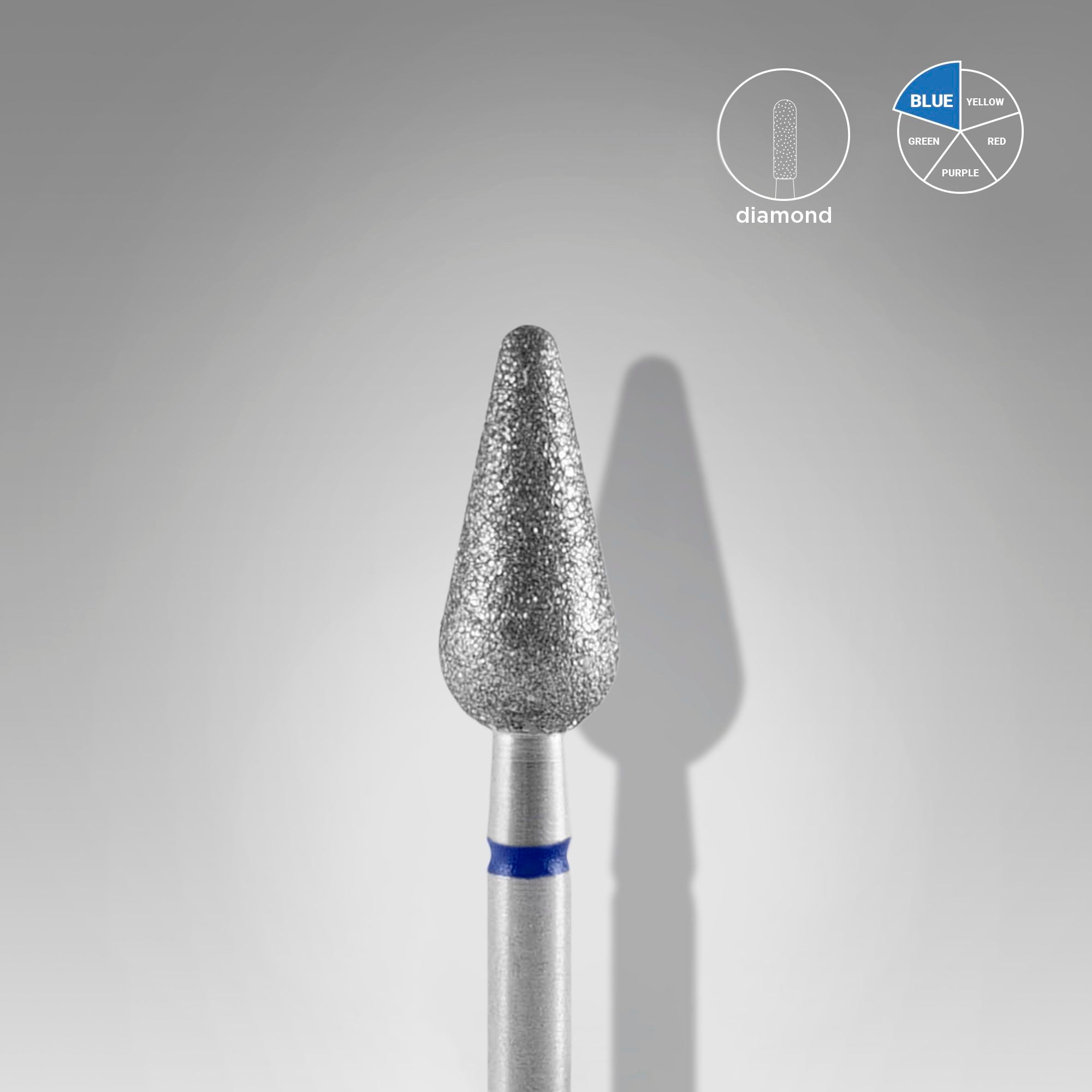 STALEKS Pear-shaped drill bit, blue, diameter 5 mm / cutting edge 12 mm [FA101B050/12]