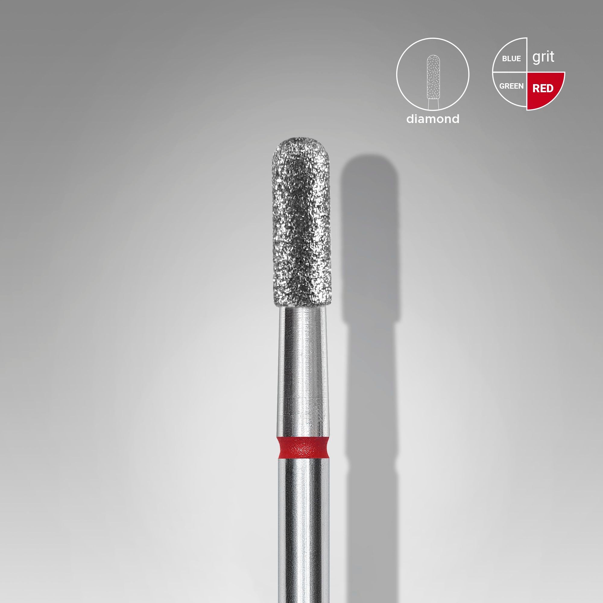 STALEKS Fraise cylindrique rouge, diamètre 2,3 mm / partie active 6,5 [FA30R023/6,5]