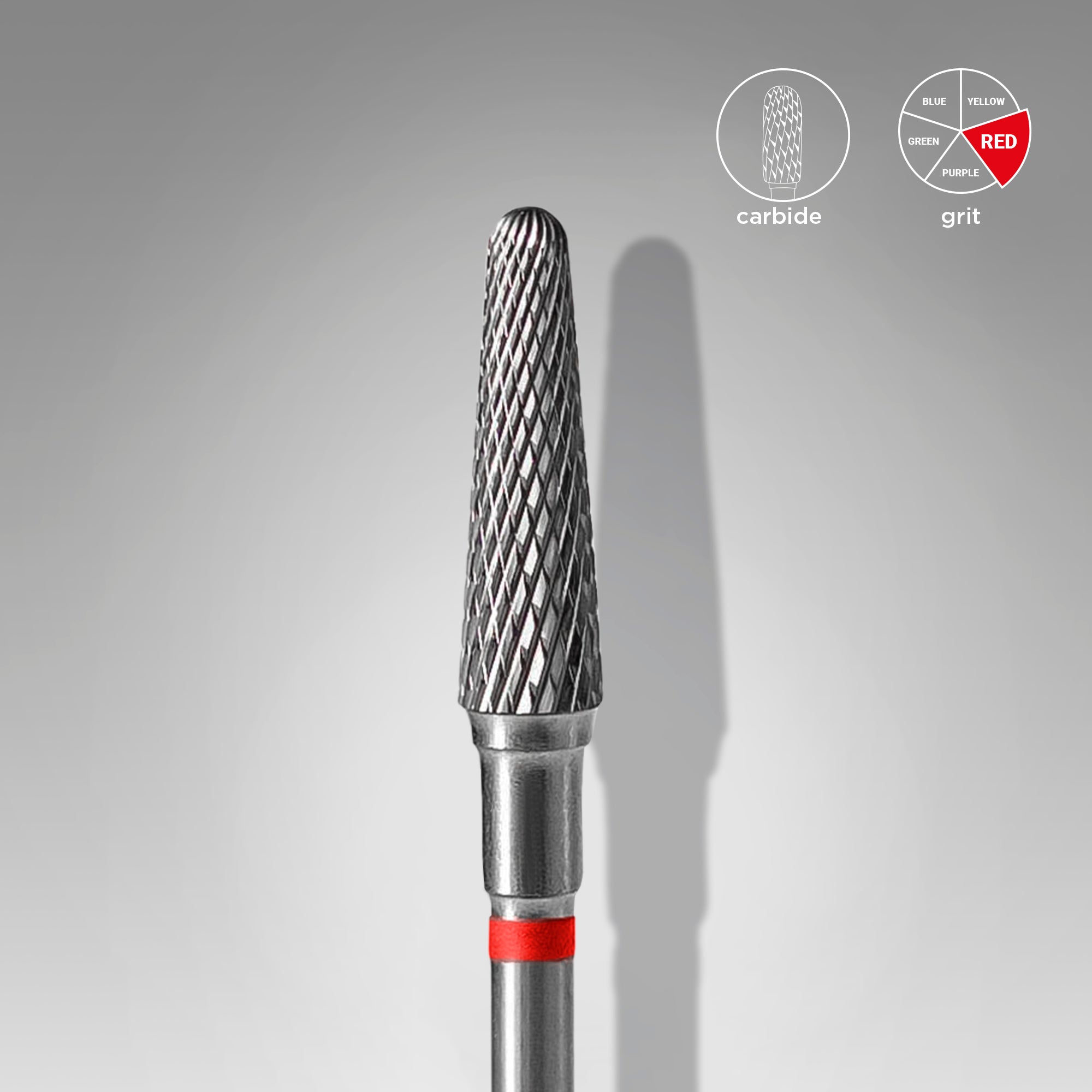 STALEKS Fraise en carbure conique rouge, diamètre 4 mm / partie active 13 mm [FT70R040/13]