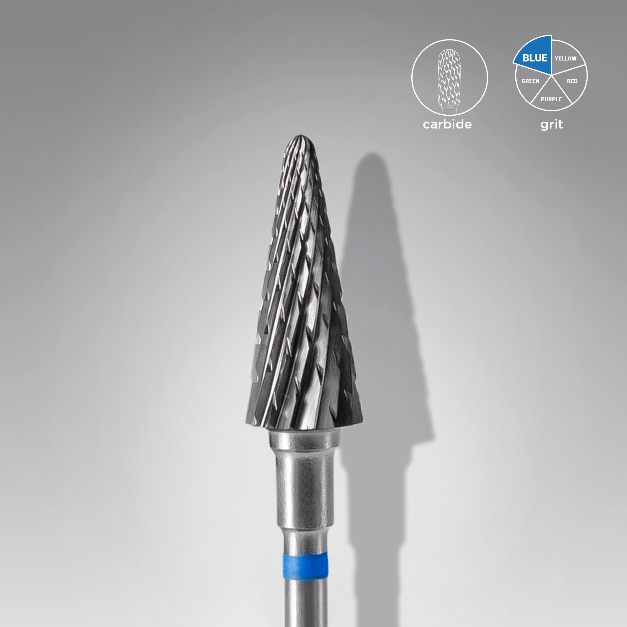STALEKS Fraise en carbure pour enlèvement conique, bleue, diamètre 6 mm / partie active 14 mm  [FT71B060/14]