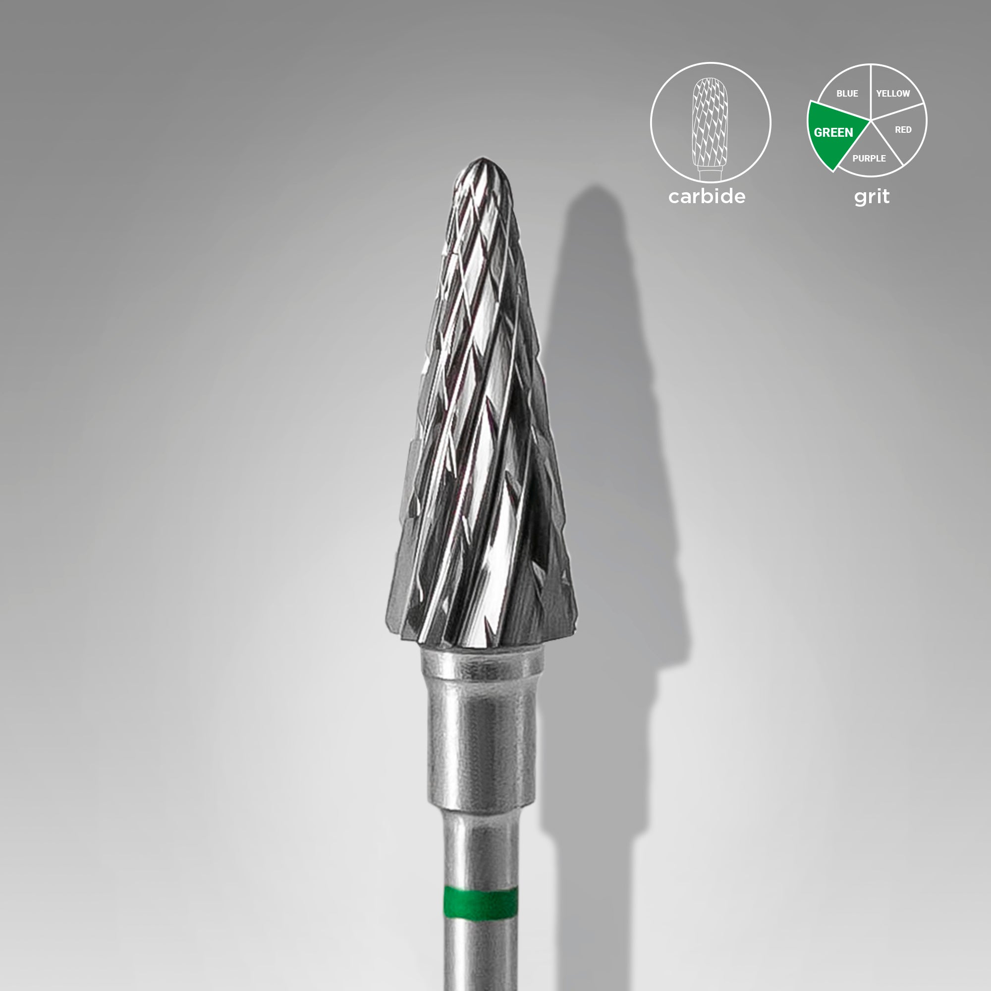 STALEKS Fraise en carbure pour enlèvement conique, verte, diamètre 6 mm / partie active 14 mm  [FT71G060/14]