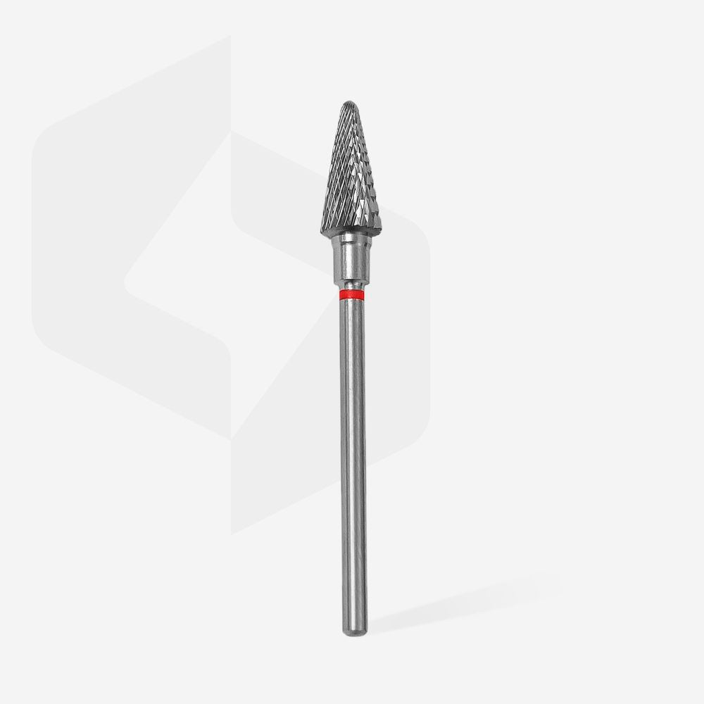 STALEKS Fraise en carbure pour enlèvement conique, rouge, diamètre 6 mm / partie active 14 mm  [FT71R060/14]