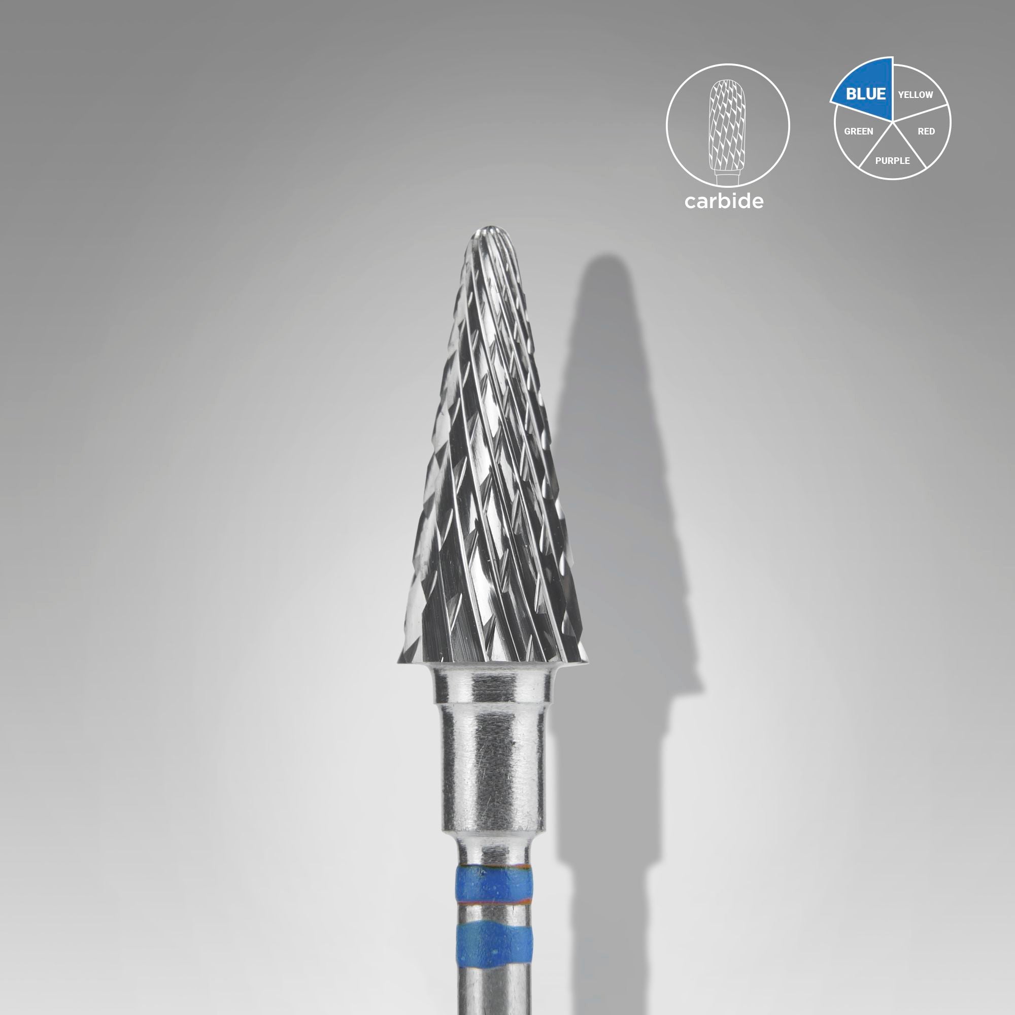 STALEKS Fraise en carbure (pour fraises à rainurer) pour enlèvement conique, bleue, diamètre 6 mm / partie active 14 mm  [FT73B060/14]